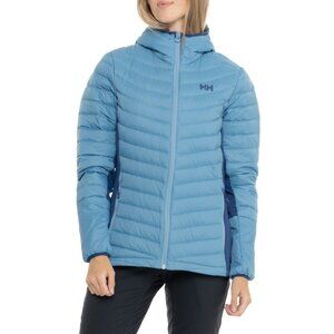 Helly Hansen Verglas Goose Down Hooded Jacket 700 Fill Power Women's Large Blue